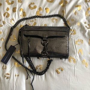 Rebecca Minkoff black & silver mini MAC